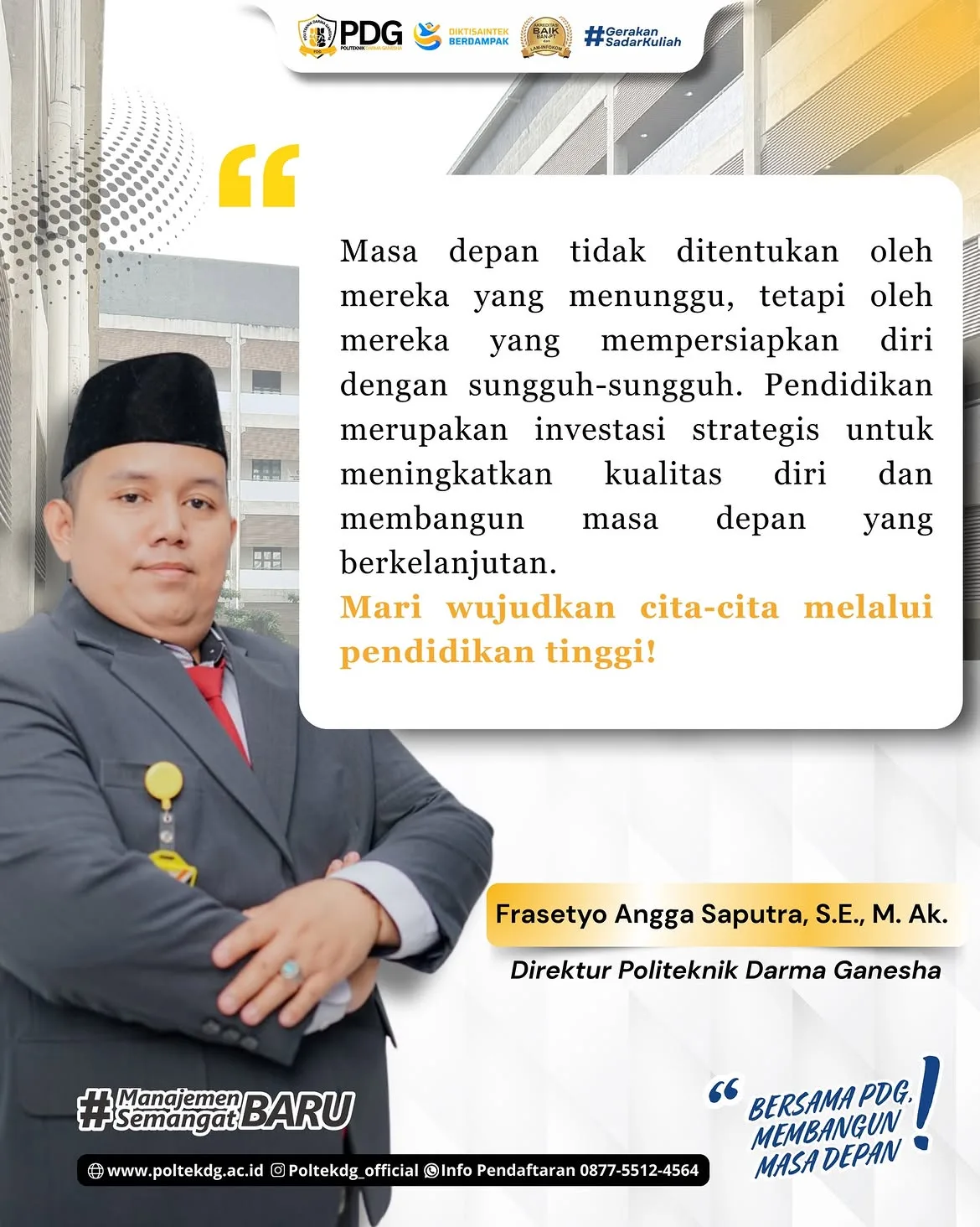 Direktur Politeknik Darma Ganesha Ajak Generasi Muda Mempersiapkan Masa Depan Melalui Pendidikan Tinggi