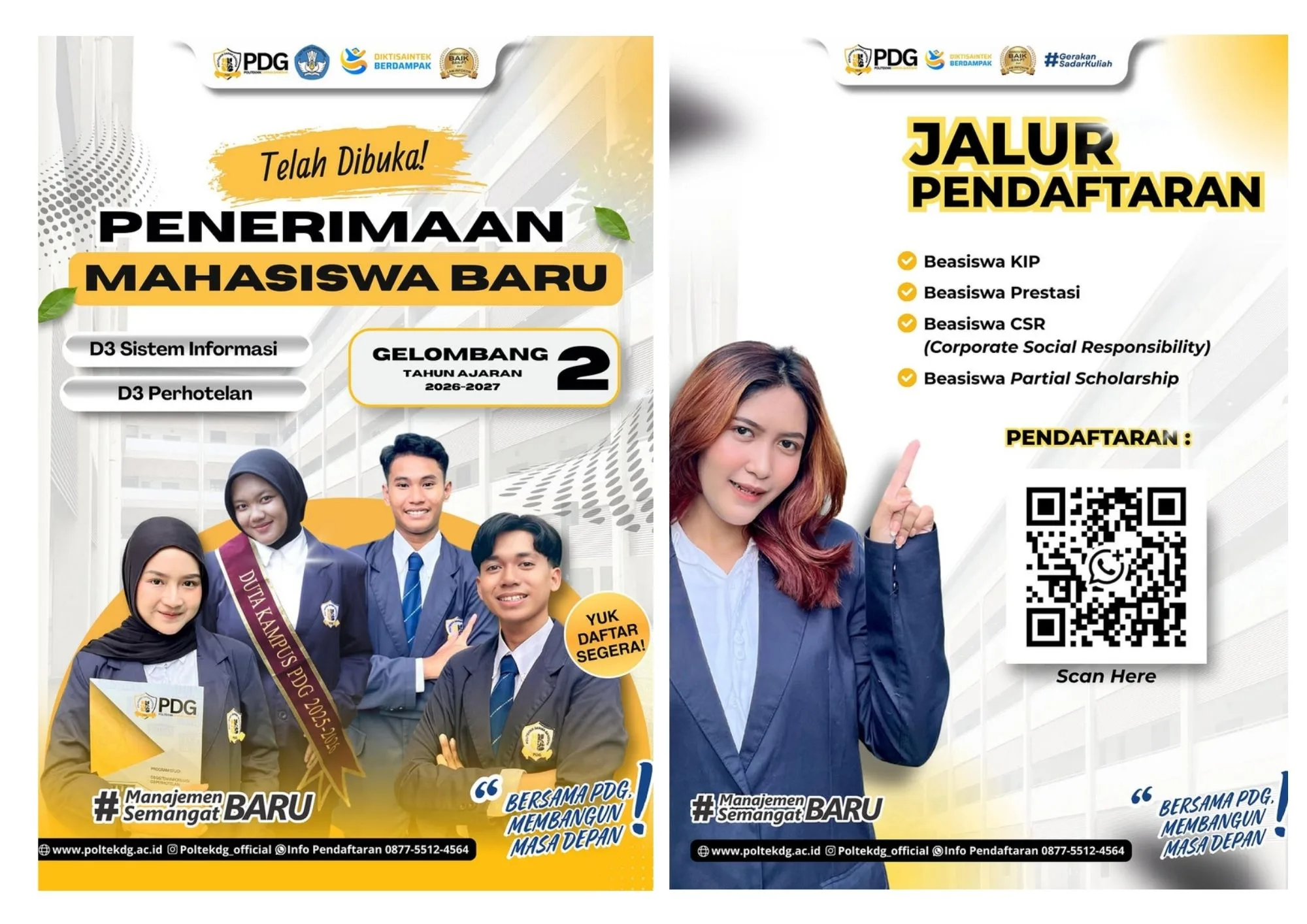 Penerimaan Mahasiswa Baru Gelombang 2 TA 2026/2027 Politeknik Darma Ganesha Resmi Dibuka
